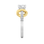 2CTW Round Shaped Lab Grown Diamond (F/VS)  Ring in 14K Gold