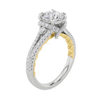 2CTW Round Shaped Lab Grown Diamond (F/VS) Solitaire Engagement Ring in 14K Gold