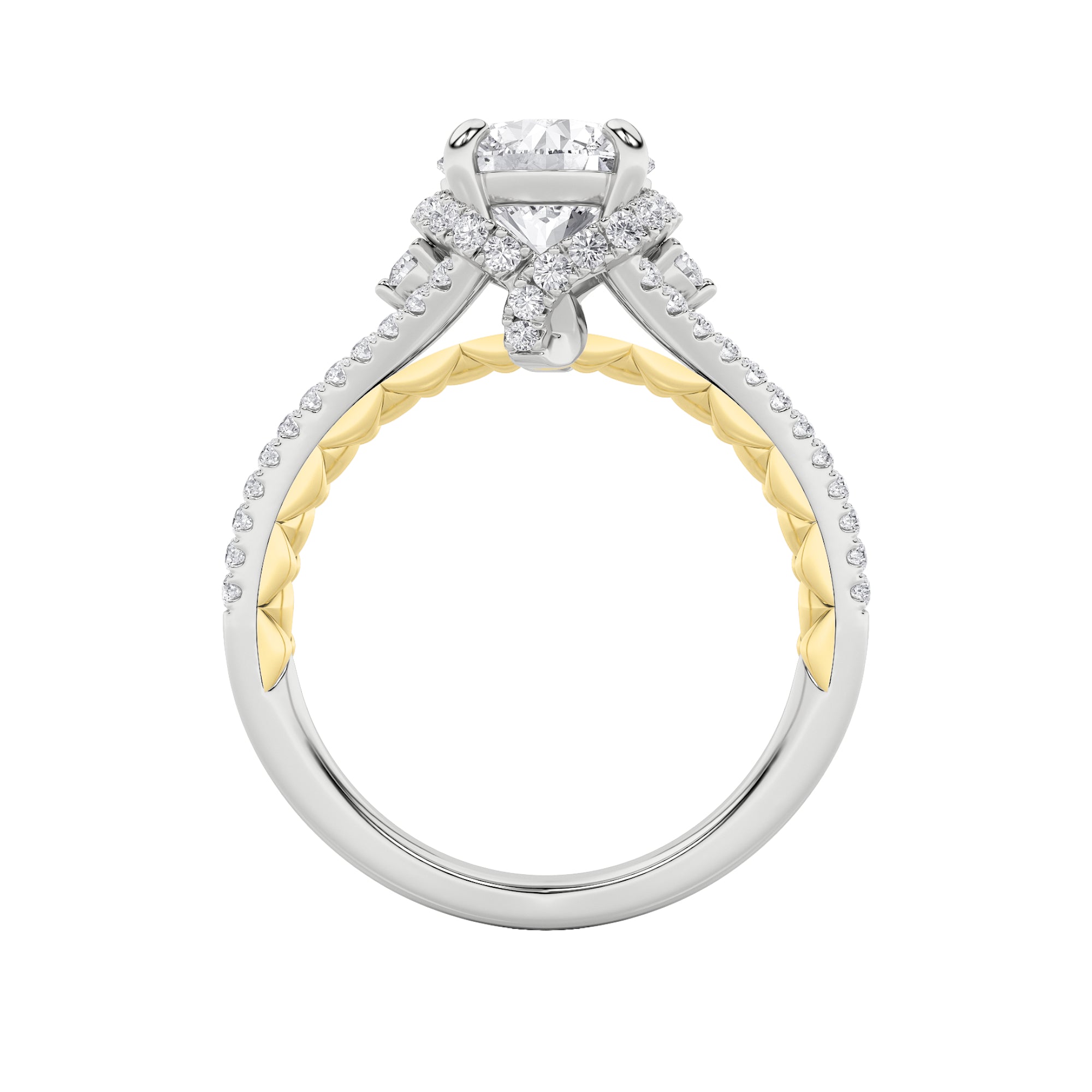 2CTW Round Shaped Lab Grown Diamond (F/VS) Solitaire Engagement Ring in 14K Gold
