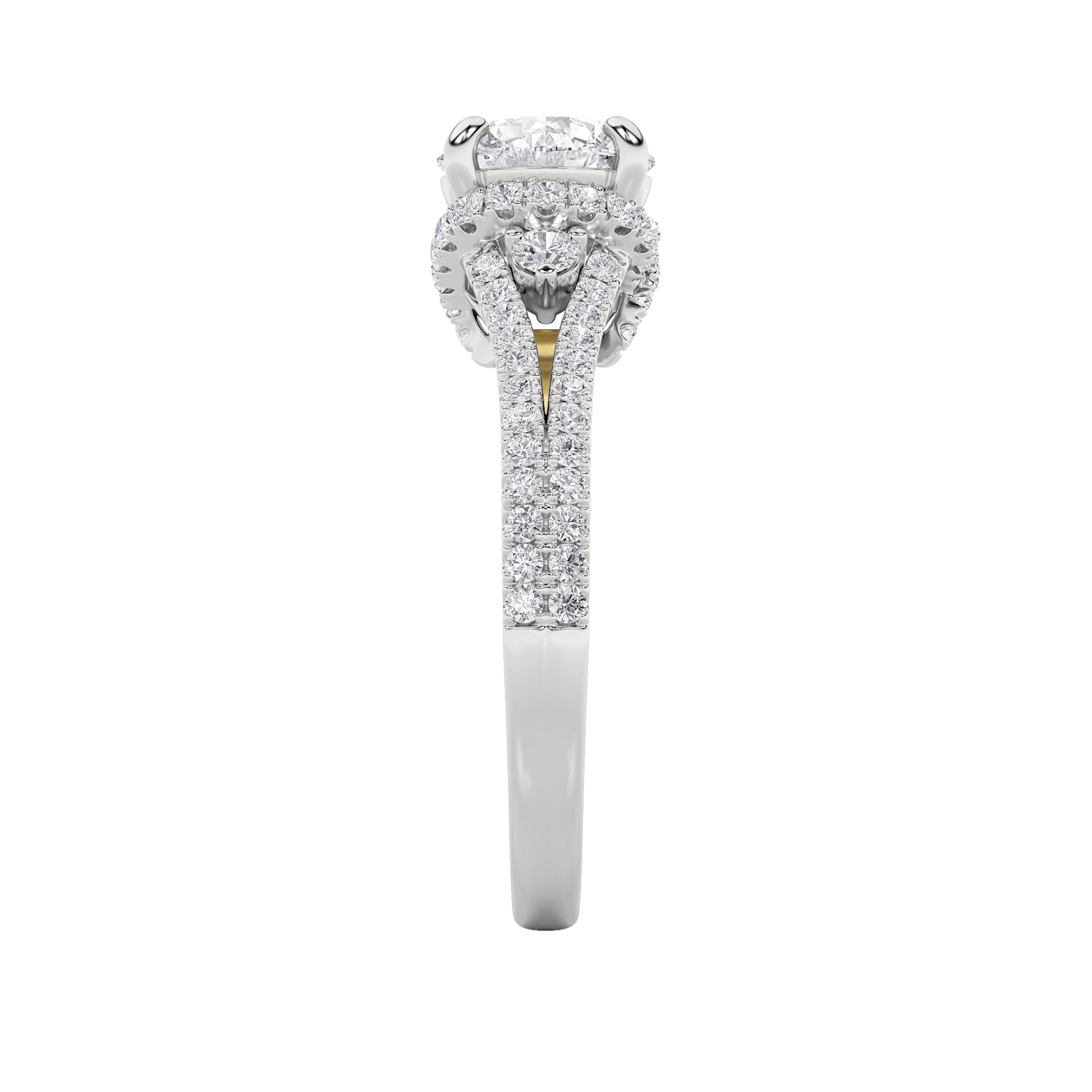 2CTW Round Shaped Lab Grown Diamond (F/VS) Solitaire Engagement Ring in 14K Gold