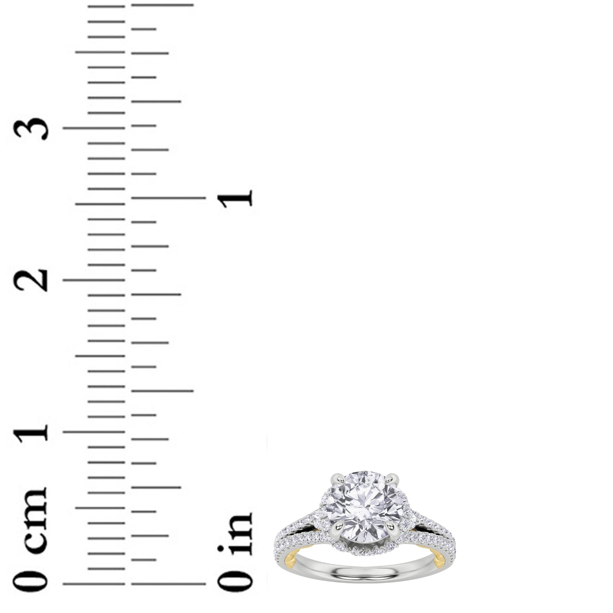 2CTW Round Shaped Lab Grown Diamond (F/VS) Solitaire Engagement Ring in 14K Gold