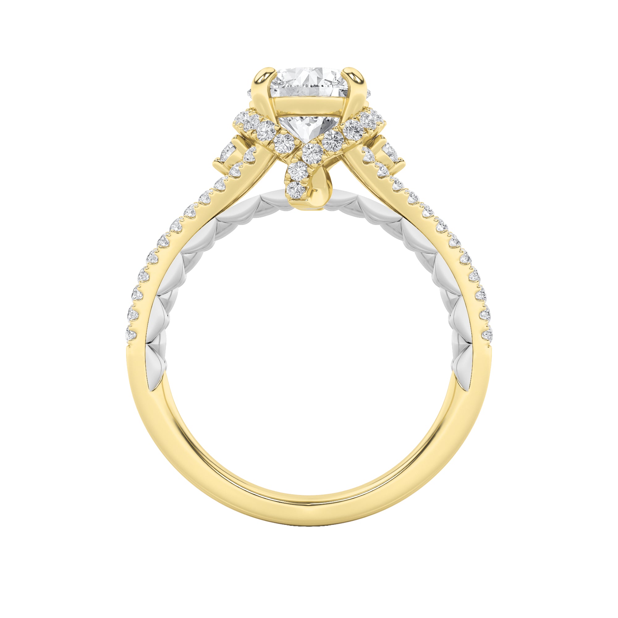2CTW Round Shaped Lab Grown Diamond (F/VS) Solitaire Engagement Ring in 14K Gold