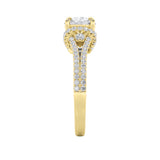 2CTW Round Shaped Lab Grown Diamond (F/VS) Solitaire Engagement Ring in 14K Gold