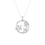 2CTW Oval Shaped Lab Grown Diamond (F/VS) Baby Turtle Pendant in 14K Gold
