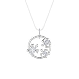 2CTW Oval Shaped Lab Grown Diamond (F/VS) Baby Turtle Pendant in 14K Gold