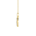 2CTW Oval Shaped Lab Grown Diamond (F/VS) Baby Turtle Pendant in 14K Gold
