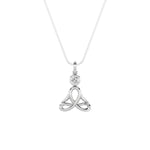 0.2CTW Round Shaped Lab Grown Diamond (F/VS) Necklace in 14K White Gold