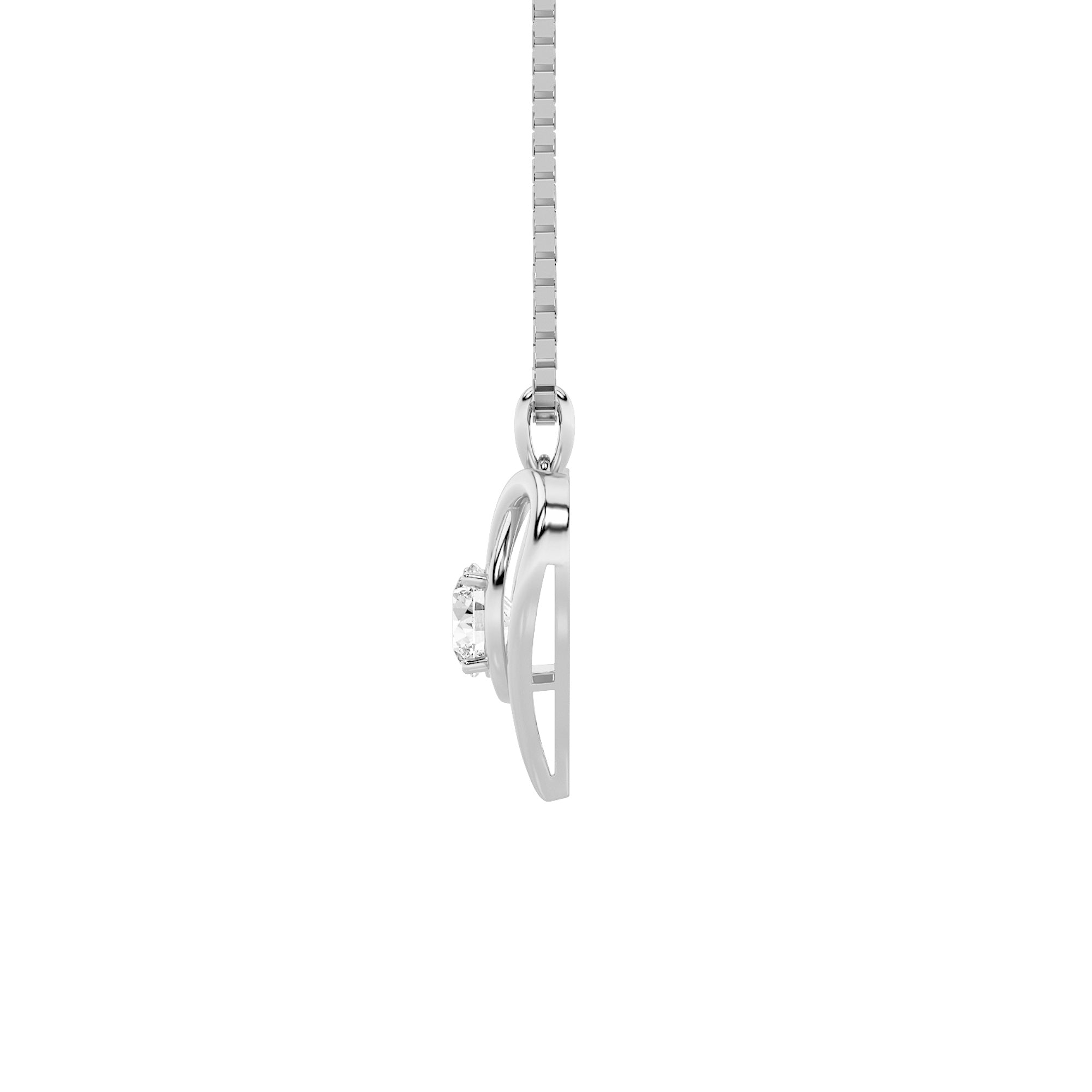 1.5CTW Round Shaped Lab Grown Diamond (F/VS) Heart Shaped Pendant in 14K Gold