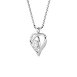 1.5CTW Round Shaped Lab Grown Diamond (F/VS) Heart Shaped Pendant in 14K Gold
