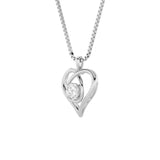 1.5CTW Round Shaped Lab Grown Diamond (F/VS) Heart Shaped Pendant in 14K Gold