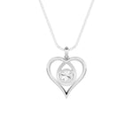 1.5CTW Round Shaped Lab Grown Diamond (F/VS) Heart Shaped Pendant in 14K Gold