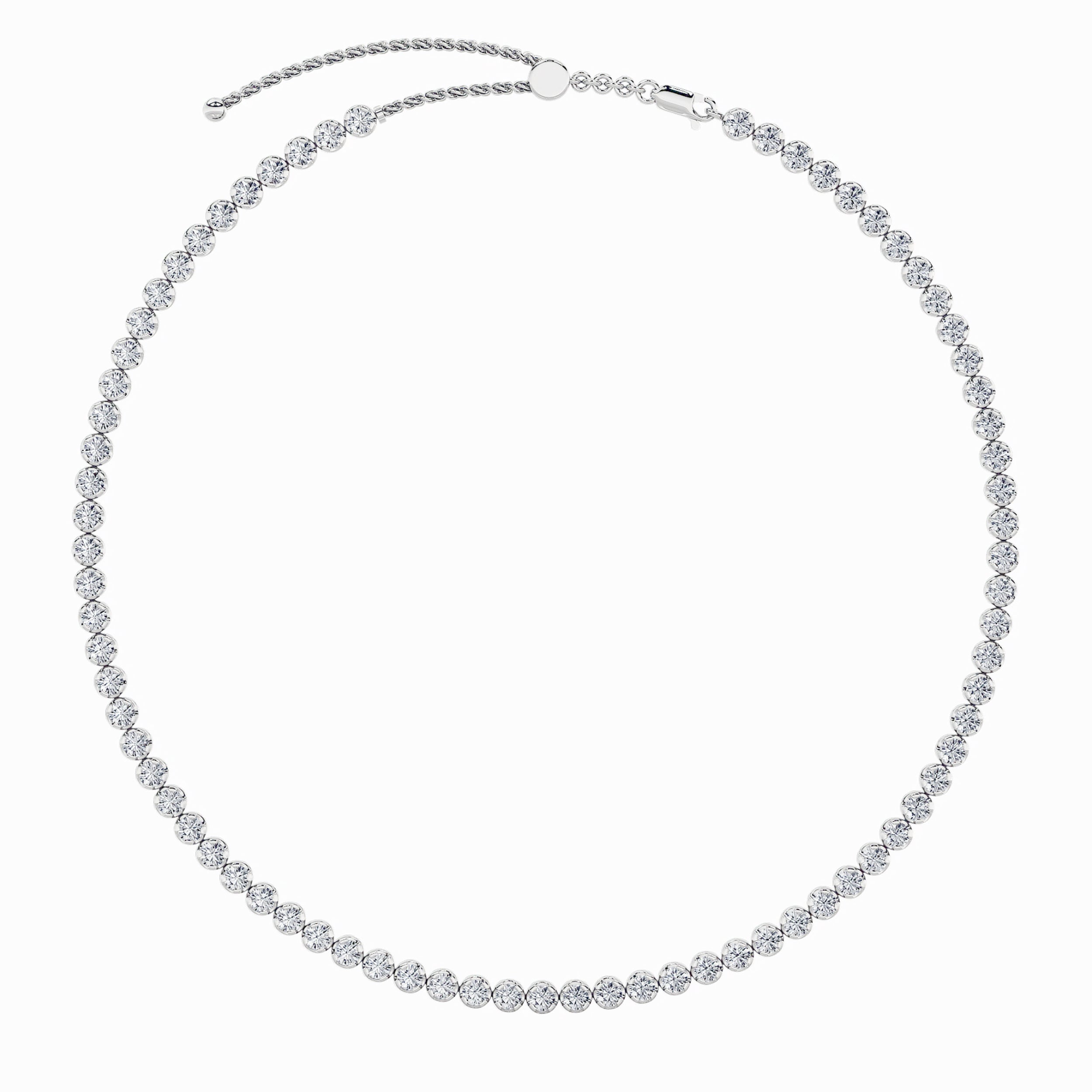 11CTW Round Shaped Lab Grown Diamond (F/VS)  Necklace in 14K Gold