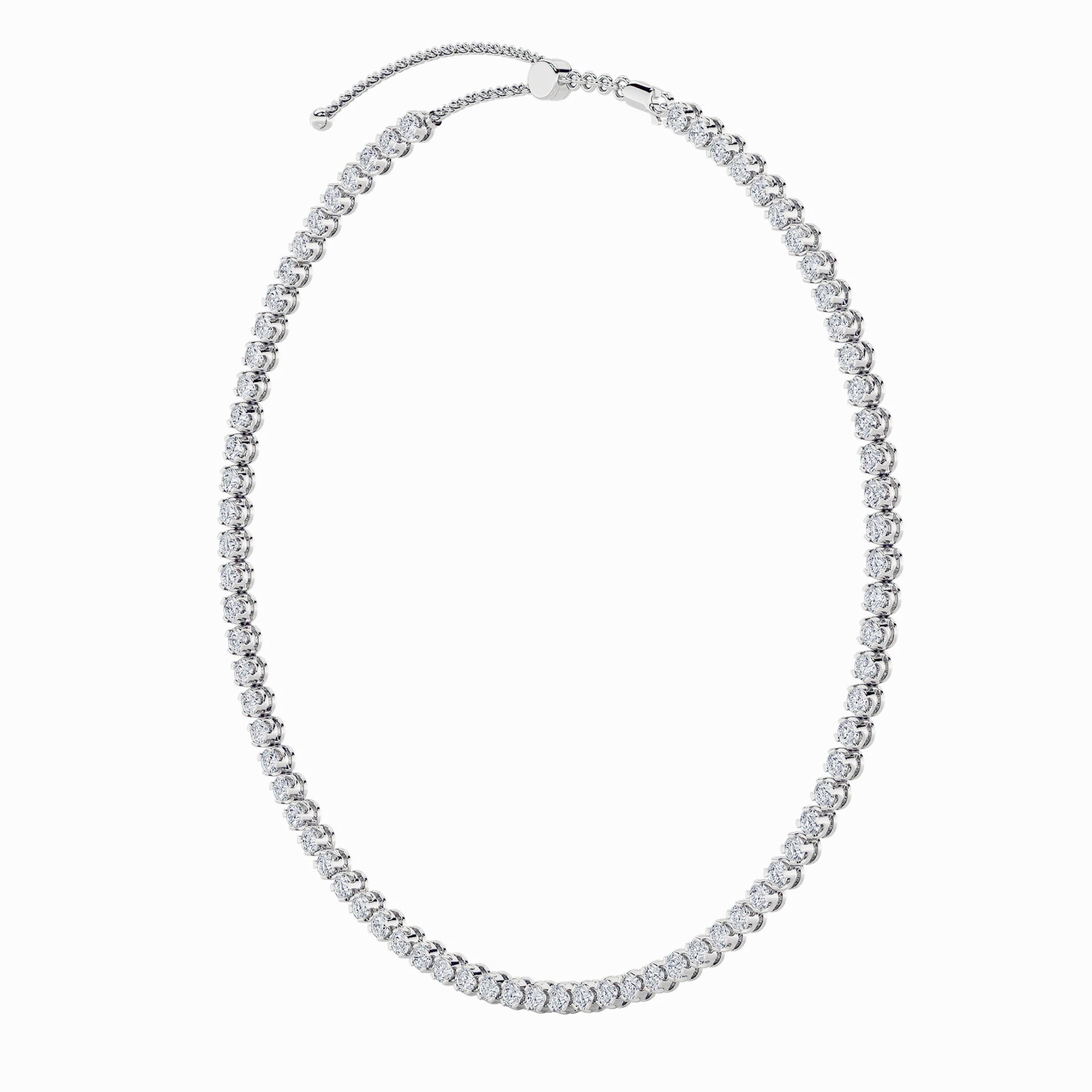 11CTW Round Shaped Lab Grown Diamond (F/VS)  Necklace in 14K Gold
