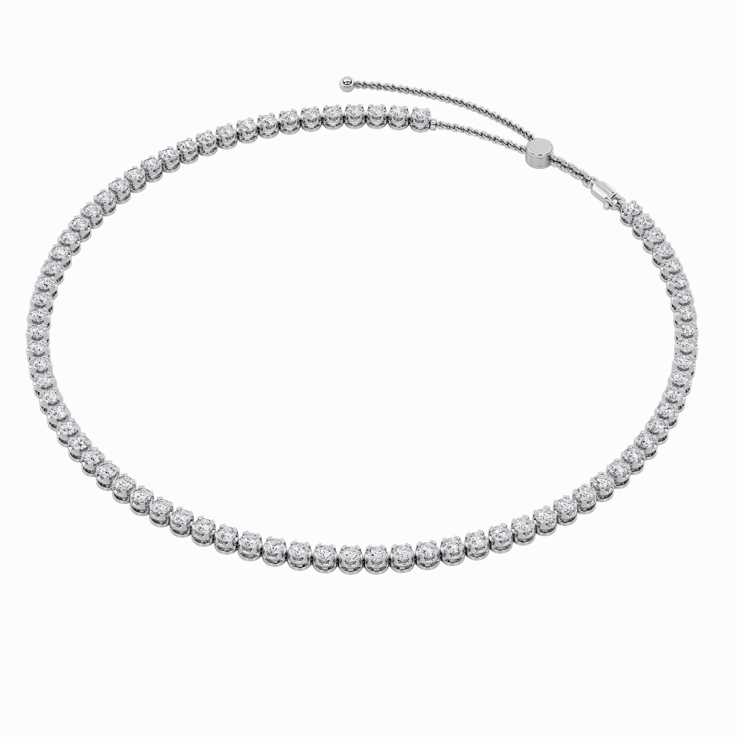 11CTW Round Shaped Lab Grown Diamond (F/VS)  Necklace in 14K Gold