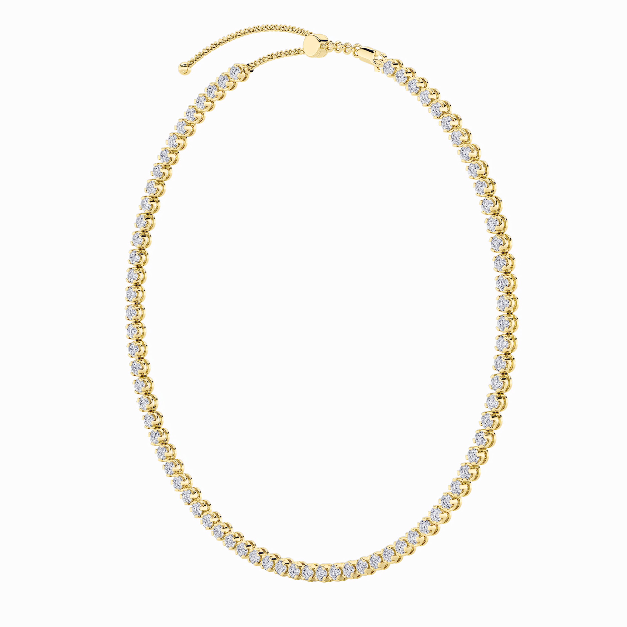 11CTW Round Shaped Lab Grown Diamond (F/VS)  Necklace in 14K Gold