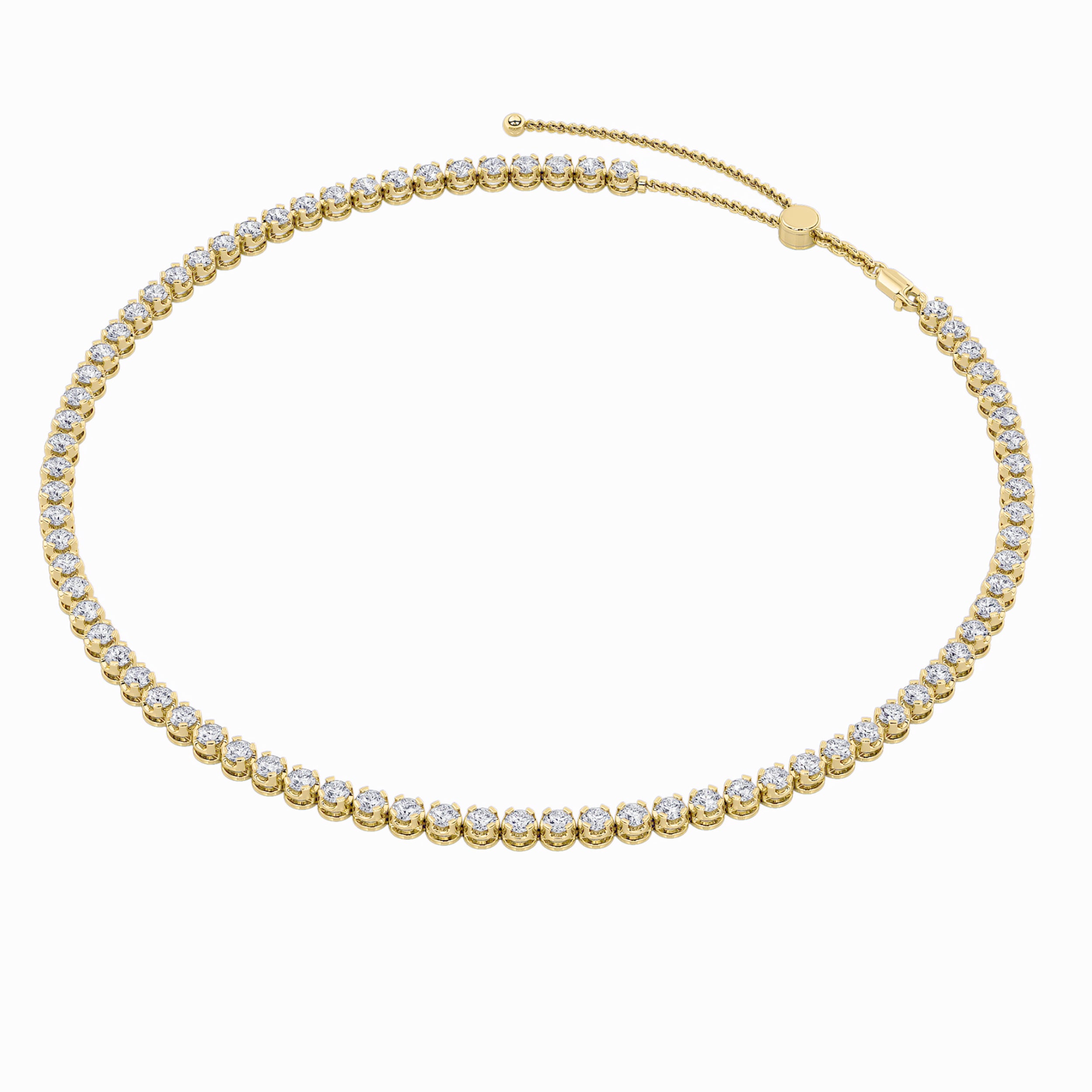 11CTW Round Shaped Lab Grown Diamond (F/VS)  Necklace in 14K Gold
