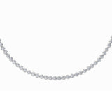 15CTW Round Shaped Lab Grown Diamond (F/VS) Bezel Set Tennis Necklace in 14K White Gold