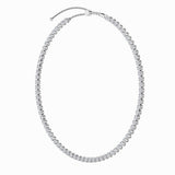 15CTW Round Shaped Lab Grown Diamond (F/VS) Bezel Set Tennis Necklace in 14K White Gold