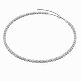 15CTW Round Shaped Lab Grown Diamond (F/VS) Bezel Set Tennis Necklace in 14K White Gold