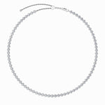 15CTW Round Shaped Lab Grown Diamond (F/VS) Bezel Set Tennis Necklace in 14K White Gold