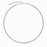 15CTW Round Shaped Lab Grown Diamond (F/VS) Bezel Set Tennis Necklace in 14K White Gold