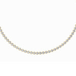 15Cttw Round Shaped Lab Grown Diamond (F/VS) Bezel Set Tennis Necklace in 14K Yellow Gold