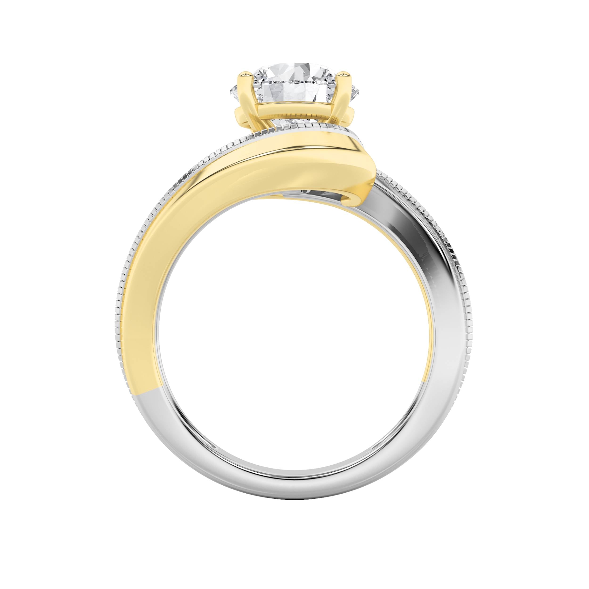 2CTW Round Shaped Lab Grown Diamond (F/VS) Solitaire Engagement Ring in 14K Gold