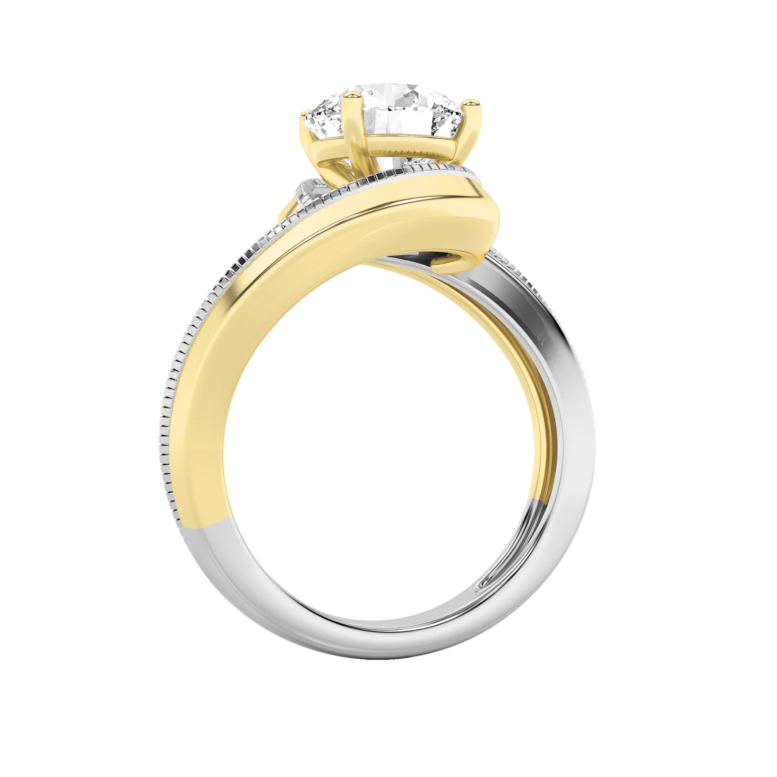 2CTW Round Shaped Lab Grown Diamond (F/VS) Solitaire Engagement Ring in 14K Gold