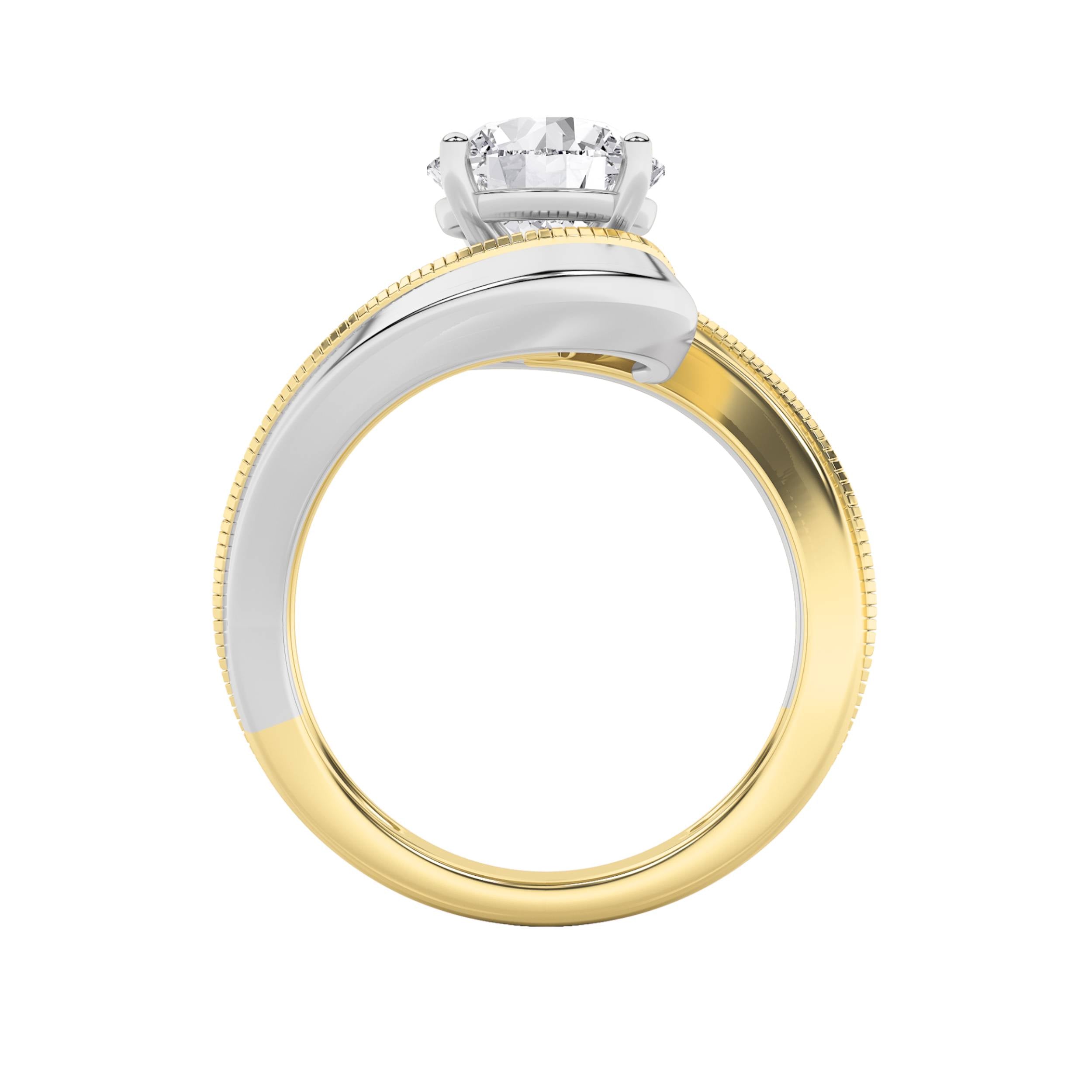 2CTW Round Shaped Lab Grown Diamond (F/VS) Solitaire Engagement Ring in 14K Gold