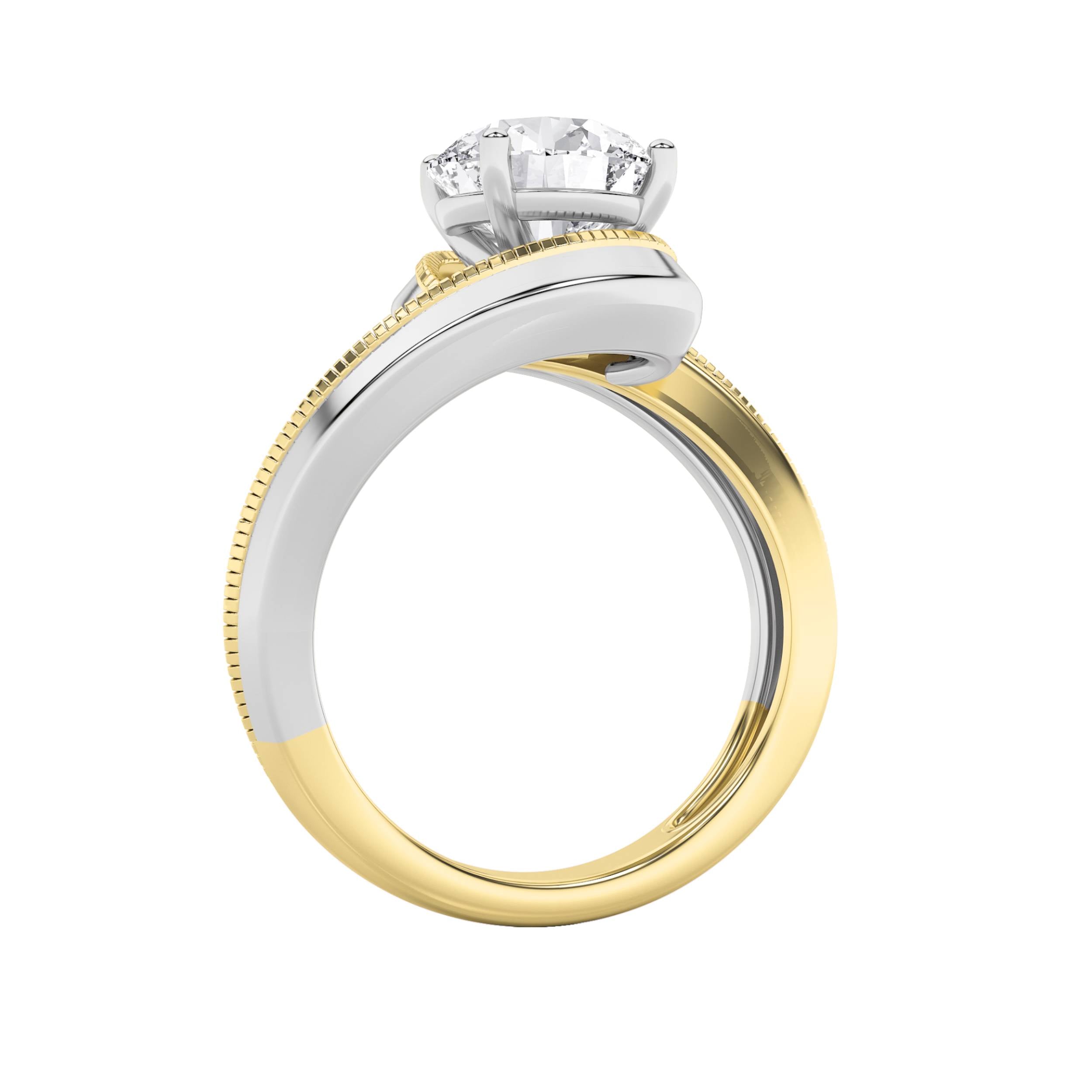 2CTW Round Shaped Lab Grown Diamond (F/VS) Solitaire Engagement Ring in 14K Gold