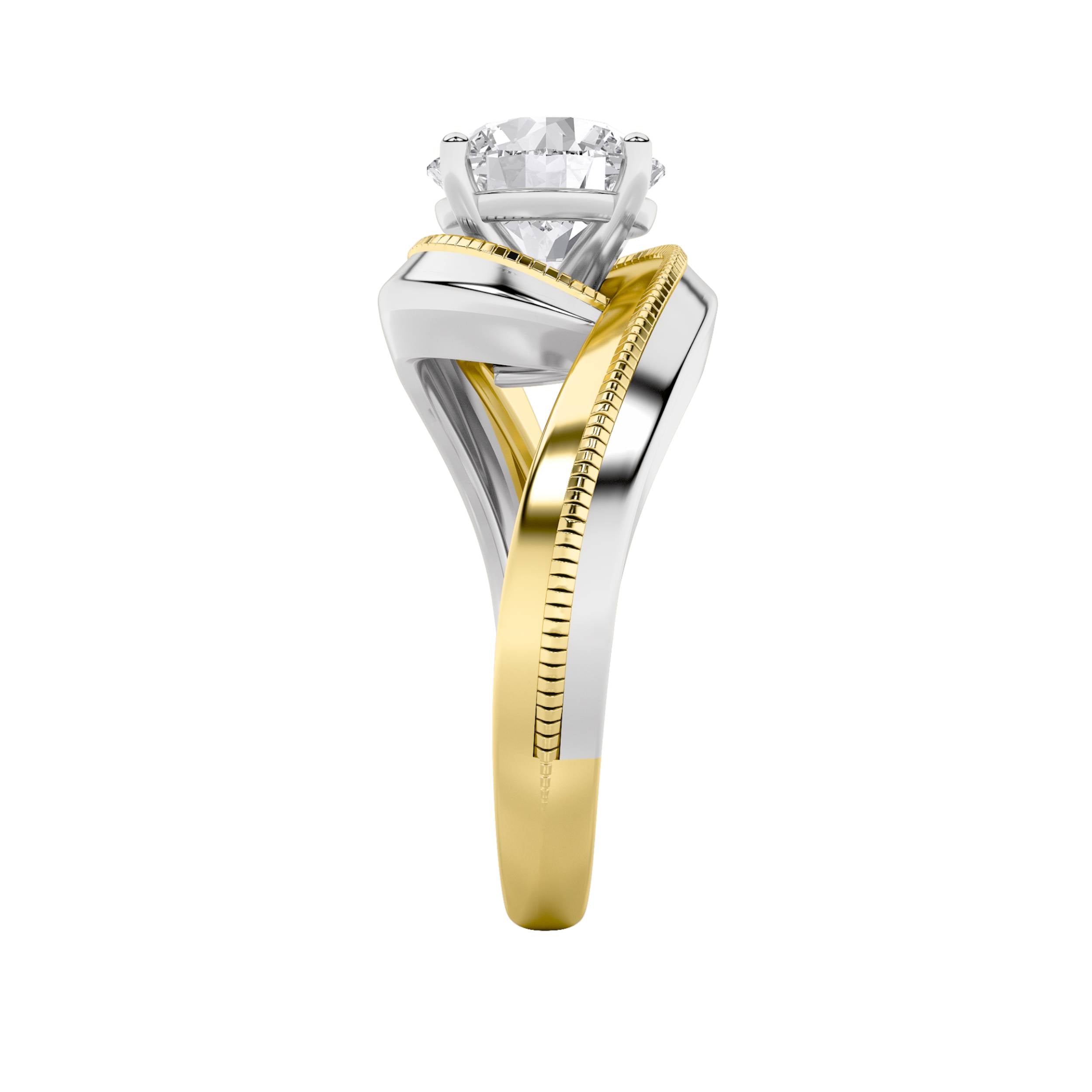 2CTW Round Shaped Lab Grown Diamond (F/VS) Solitaire Engagement Ring in 14K Gold