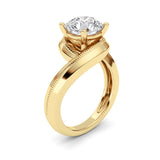 2.5CTW Round Shaped Lab Grown Diamond (F/VS)  Ring in 14K Gold