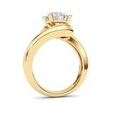 2.5CTW Round Shaped Lab Grown Diamond (F/VS)  Ring in 14K Gold