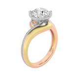2CTW Round Shaped Lab Grown Diamond (F/VS) Solitaire Engagement Ring in 14K Gold