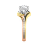 2CTW Round Shaped Lab Grown Diamond (F/VS) Solitaire Engagement Ring in 14K Gold