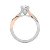 2CTW Oval Shaped Lab Grown Diamond (F/VS) Solitaire Engagement Ring in 14K Gold
