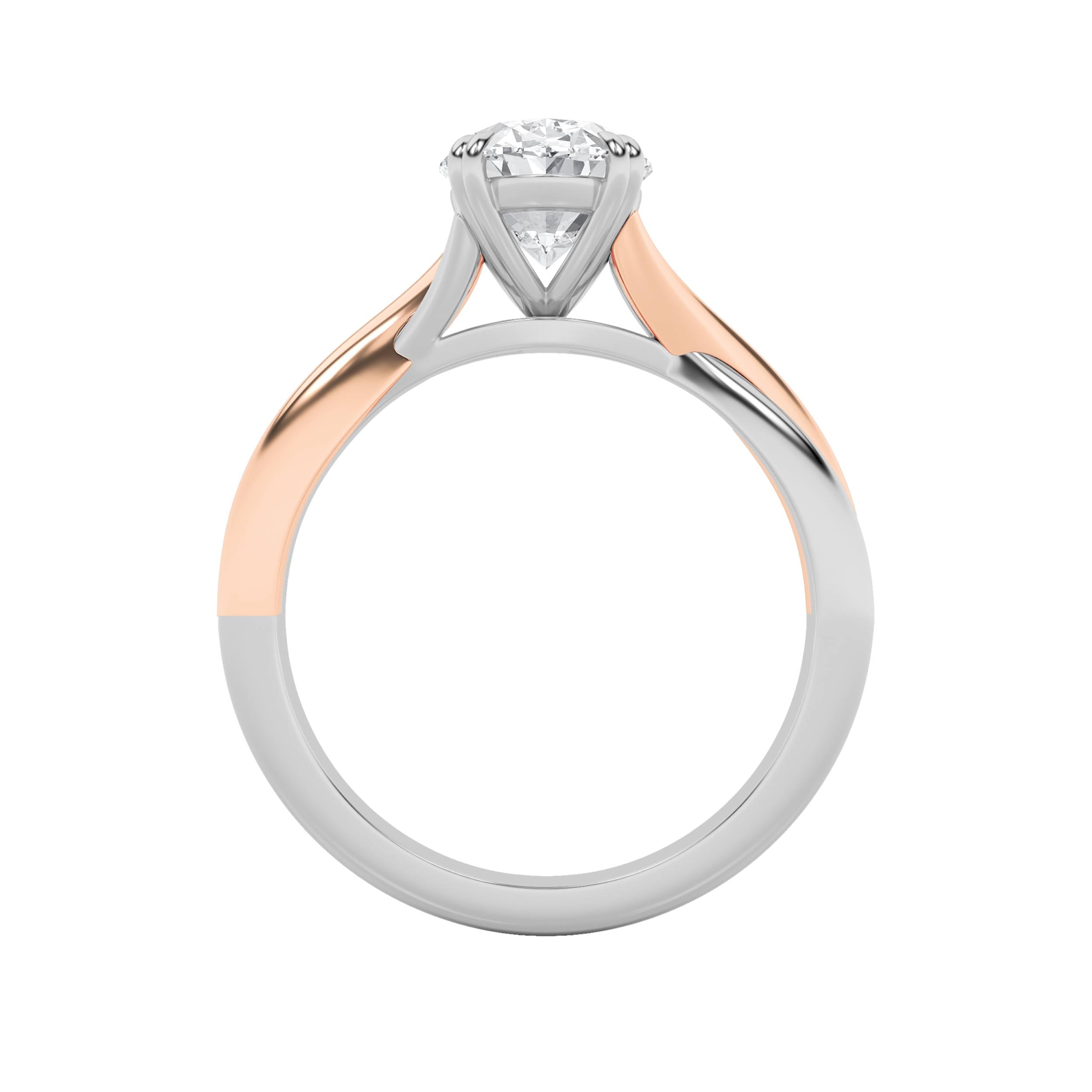 2CTW Oval Shaped Lab Grown Diamond (F/VS) Solitaire Engagement Ring in 14K Gold