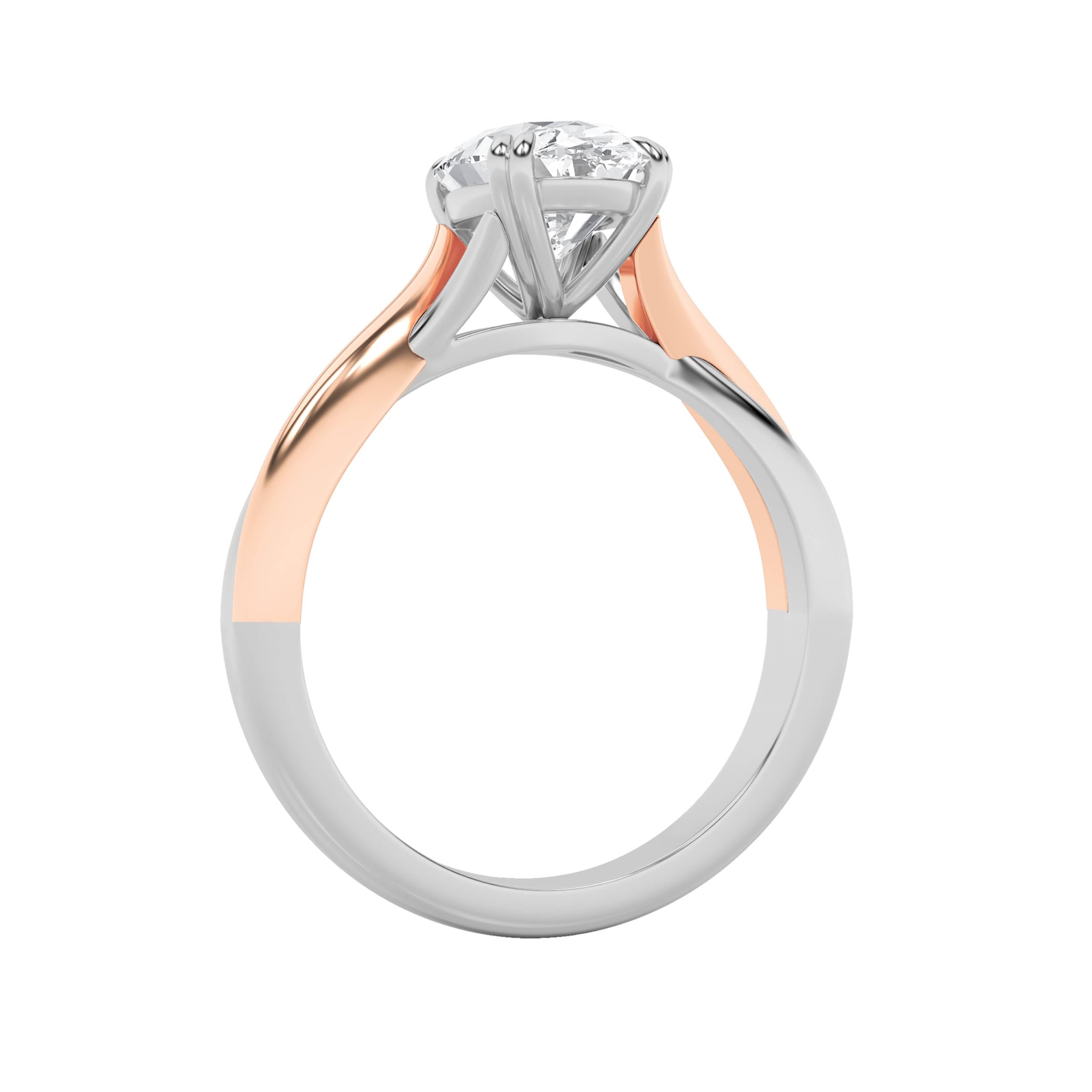 2CTW Oval Shaped Lab Grown Diamond (F/VS) Solitaire Engagement Ring in 14K Gold