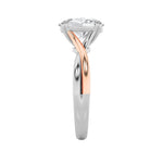 2CTW Oval Shaped Lab Grown Diamond (F/VS) Solitaire Engagement Ring in 14K Gold