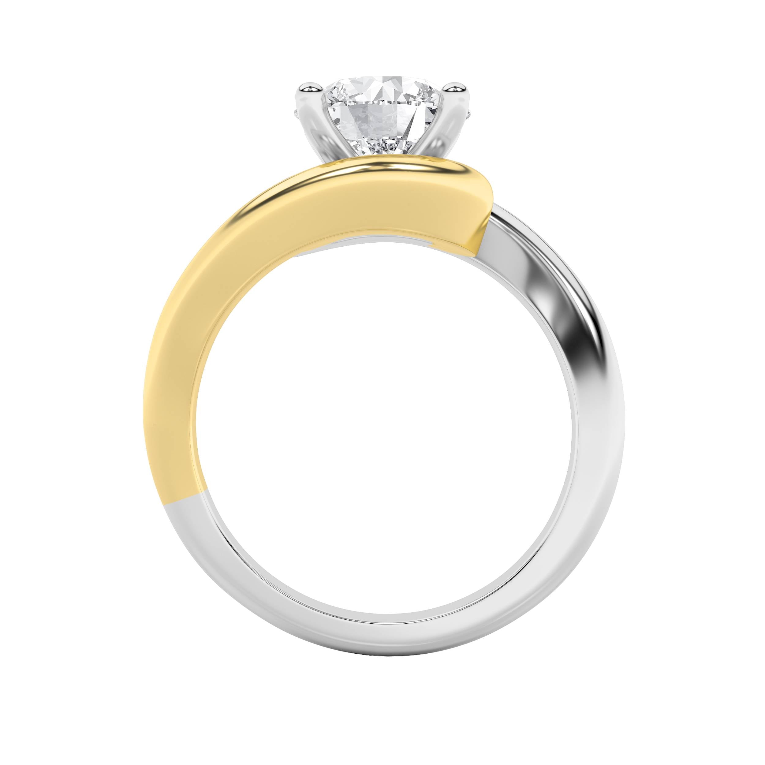 2CTW Round Shaped Lab Grown Diamond (F/VS) Solitaire Engagement Ring in 14K Gold