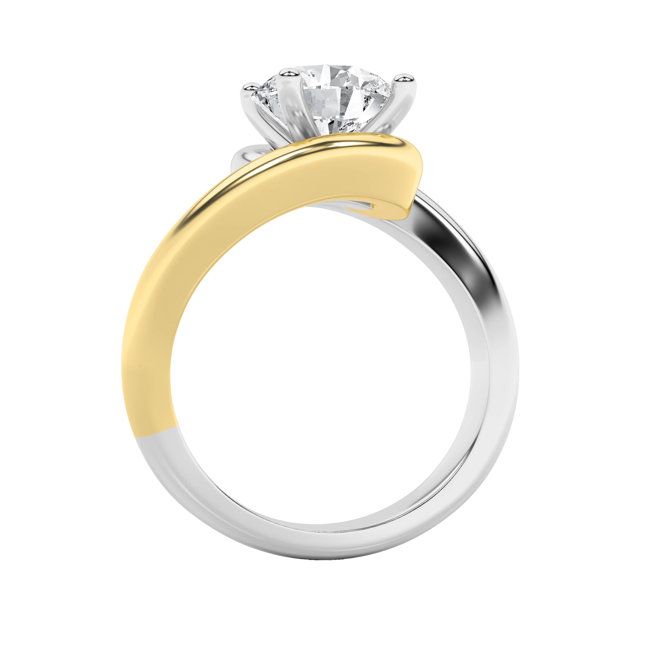 2CTW Round Shaped Lab Grown Diamond (F/VS) Solitaire Engagement Ring in 14K Gold