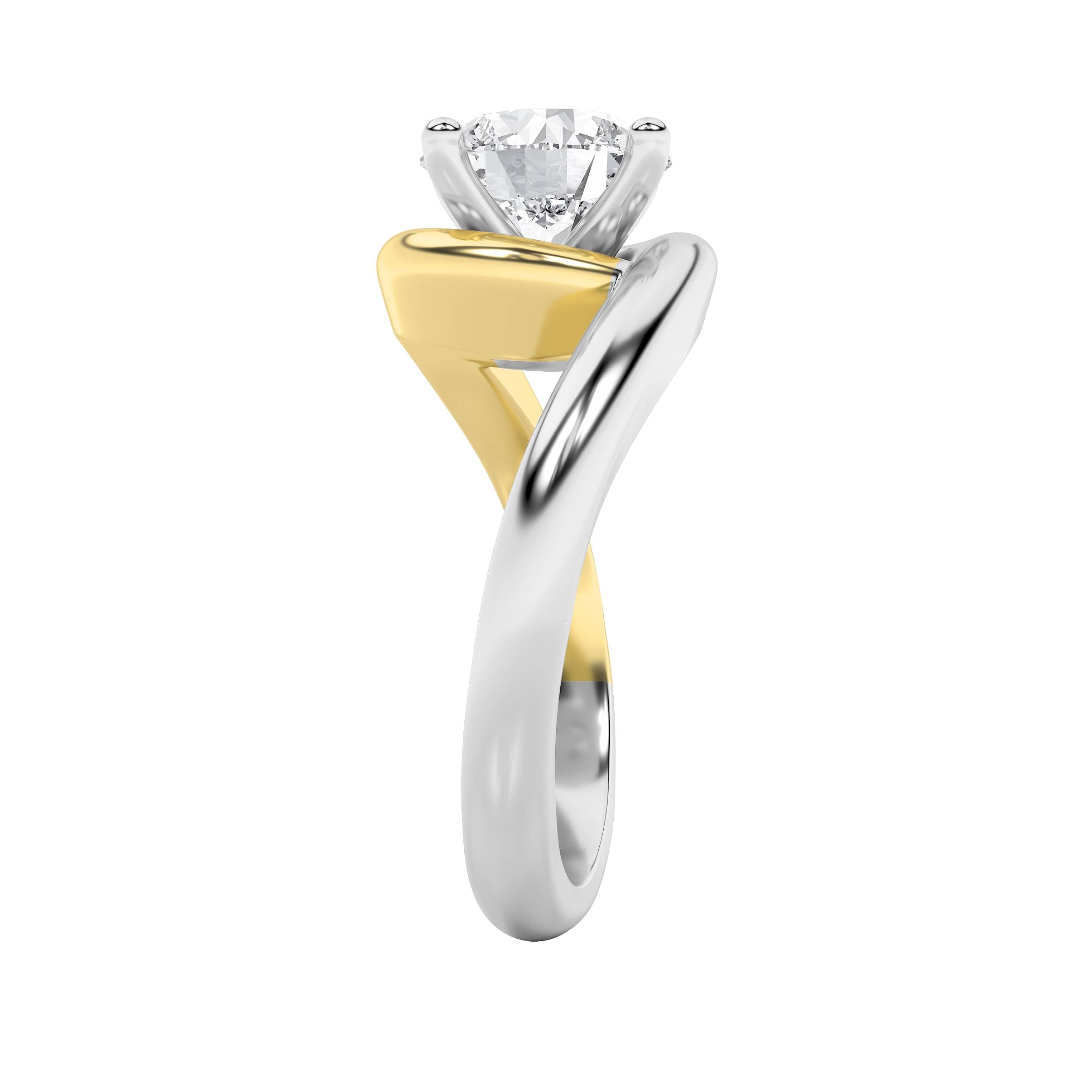 2CTW Round Shaped Lab Grown Diamond (F/VS) Solitaire Engagement Ring in 14K Gold