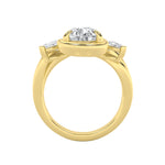 3CTW Pear Shaped Lab Grown Diamond (F/VS) Knot Ring in 14K Gold