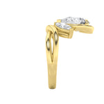 3CTW Pear Shaped Lab Grown Diamond (F/VS) Knot Ring in 14K Gold