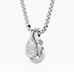 2CTW Pear Shaped Lab Grown Diamond (F/VS) Knot Pendant in 14K Gold