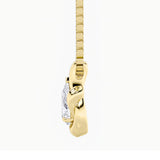 2CTW Pear Shaped Lab Grown Diamond (F/VS) Knot Pendant in 14K Gold