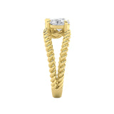 2CTW Pear Shaped Lab Grown Diamond (F/VS) Toi et Moi Fashiion Ring in 14K Gold