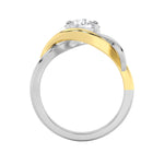 1.5CTW Round Shaped Lab Grown Diamond (F/VS) Two Tone Know Solitaire Engagement Ring in 14K Gold