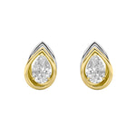 3CTW Pear Shaped Lab Grown Diamond (G/VS) Knot Earrings in 14K Gold