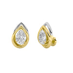 3CTW Pear Shaped Lab Grown Diamond (G/VS) Knot Earrings in 14K Gold